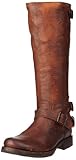 FRYE Women's Veronica Back-Zip Boot, Cognac Stoned Antiqued, 6 M US