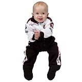 Jr Champion Racing Suit (Black/White) w/ Embroidered Cap Infant Costume Age 6-12mos ((DA19))