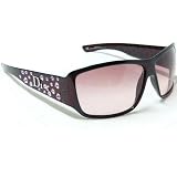 Christian Dior Sparkling 2 S VH6 Fashion Sunglasses, Translucent Burgundy Frame/ Rose Gradient Lenses/ Crystals