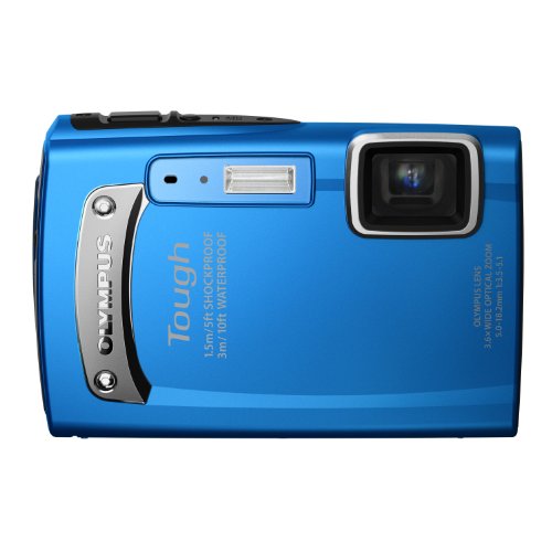 Olympus Tough TG-310 Digitalkamera (14 Megapixel, 3,6-fach opt, Zoom, 6,9 cm (2,7 Zoll) Display, bildstabilisiert, 3m wasserdicht, 1,5m stoßfest) blau