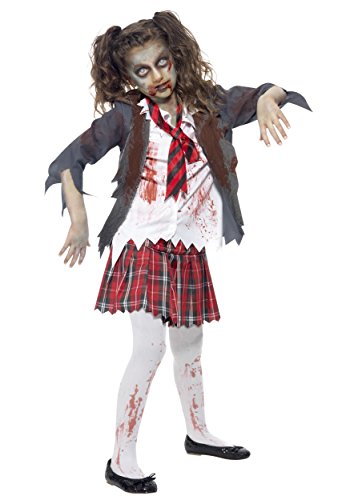 Smiffys girls Big Girls' Zombie School Girl Costume Small (4-6)