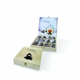 Creano AbloomTea Wooden Box with 12 Black Teaballs