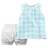 カーターズ Carter's キャミソール ノースリーブ 綿100% ＆ ショートパンツ 綿シャンブレー 100% 2点セット 2-Piece Top & Short Set 12M (72-78cm