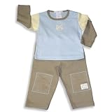 Mish Mish - Newborn Baby Boys Long Sleeved Pant Set, Lt. Blue, Khaki
