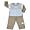 Mish Mish - Newborn Baby Boys Long Sleeved Pant Set, Lt. Blue, Khaki (Size 3Months)