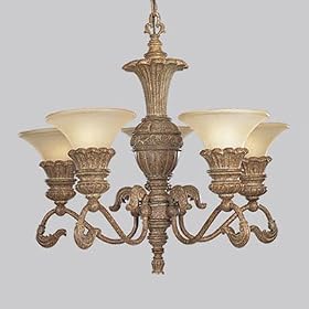 Progress Lighting P4174-26C West Palm 5-Light Mini Chandelier in Riviera Crackle by Progress Lighting