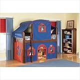 Bolton Furniture 9921600LT3BR / 9921600LT4BR Set Mission Low Loft Tent Bed  ....