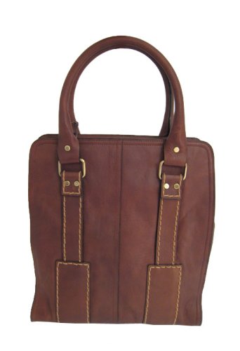 Buy Kate Landry Heavy Stitch Leather Bucket Satchel in Brown now!