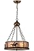Meyda Tiffany 16"W Cowboy & Steer Inverted Pendant