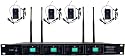 Hisonic HSU8800L 4 X 16 Channel UHF Wireless Microphone System with 4 Headset & 4 Lapel Microphones