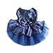 Urparcel Dog Cat Bow Tutu Dress Lace Skirt Pet Puppy Dog Clothes Costume Blue S