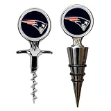 New England Patriots NFL Cork Screw and Wine Bottle Topper Set