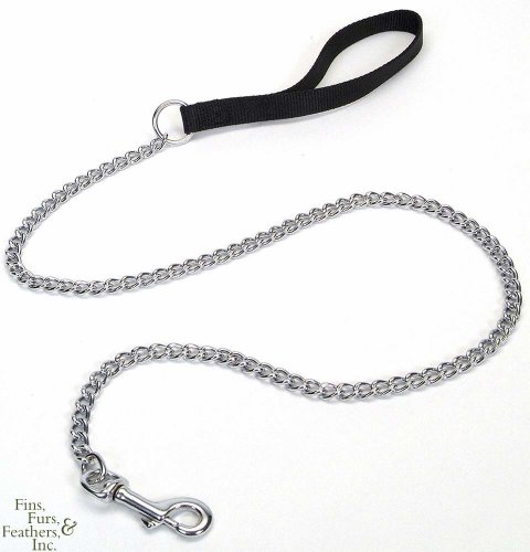 Coastal Pet Titan Metal Extra Heavy Chain Dog Leash / Lead with Black Nylon Handle (4 mm, 4 ft.)