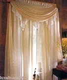 Croscill Rice Paper Hunter Green Sheer Scarf Valance