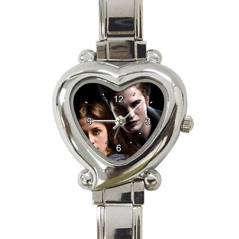 Heart Italian Charm Watch of Twilight Edward Cullen and Bella Swan in Love