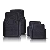 Car Floor Mats Ultra Premium Heavy Duty 100% Rubber Black 4 Piece Set