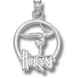 University of Nebraska Huskers Gymnast Pendant (Silver)