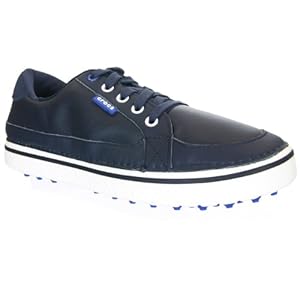 crocs Men's Bradyn Golf Shoe,Navy/White,10 M US