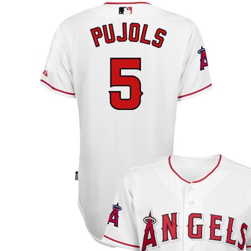 Los Angeles Angels of Anaheim Authentic MLB Jerseys Albert Pujols White Cool Base Jersey Size 50
