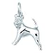 Sterling Silver Fox Terrier Wire Dog Charm