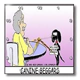 Doggie Beggars - 10x10 Wall Clock
