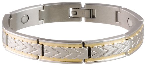 Sabona 25070 Wheat Chaff Duet Magnetic Bracelet, Medium