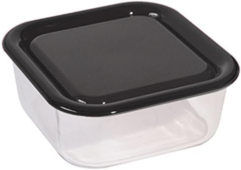 Omada M4616NE Igloo Glass Food Container, 1.9 Liter, Black Cover