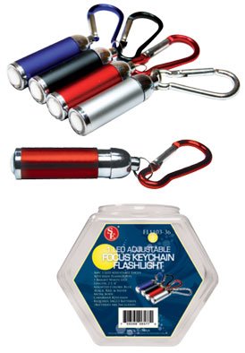  Wholesale Lot 36 Adjustable Focus Keychain LED Flashlight 
