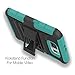 Galaxy S6 Case, CelltoTriple Layer [Kickstand] Combo Holster Cover [Heavy Duty Rugged] Kickstand and Locking Belt Swivel Clip (Mint)