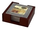Wood Holder for Ambiance Square Coasters - Dark Walnut - Style HA44
