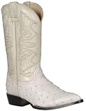 Mens COWBOY BOOTS Western Bone White Ostrich