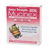 Mucinex Junior Strength Expectorant Min Melts Packets, 100 Mg, Bubble Gum Flavor 12 ea Mucinex Junior Strength Expectorant Min Melts Packets, 100 Mg, Bubble Gum Flavor 12 ea
