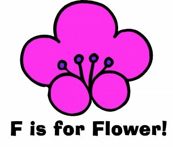 F is for Flower Alphabet T-Shirt Dark Womenss Tank