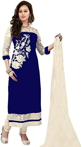 daksfashion Women's Salwar Kameez Indian Dress Free Size Blue