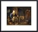 A Cobbler by David Rychaert III 14.00X11.63 Framed with Black Metal Frame
