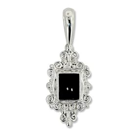 Sterling Silver Onyx Pendant by Sajen by 