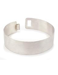 Sterling silver bangle bracelet, Olmec Fusion