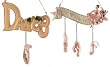 Set of 2 Glitter Pink Dance Ballet Christmas Ornaments