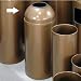 Glaro Mount Everest Open Dome Top Waste Receptacle, 12 Gal, 15 inch Dia. x 30 inch H, Matching Powder Coat Cover, Burgundy, Finish Shown Not Available