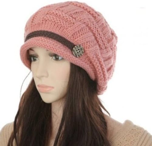 Women Knit Snow Hat Winter Snowboarding Beanie Crochet Cap