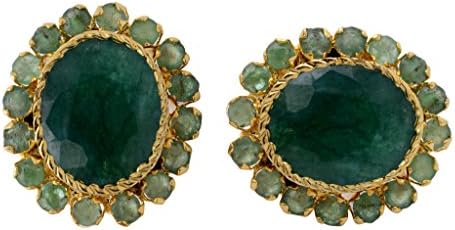 Hyderabad Jewels Girls' Beautiful Emrald Stone Studded Tops Green