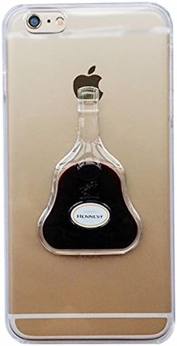 Okai iPhone 6 plus Case, Fashion Creative 3D flow Liquid Red Wine Glass Transparent Hard Case Cover for iPhone 6 5.5-inch Hennesy