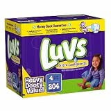 41XIKymsj8L. SL160  Luvs Luvs Ultra Leakguards Diapers, Size 4, 22 to 37 lbs 204 ct (Quantity of 1)