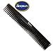 Denman Three Row Hair Comb For Mousse Gel & Back Combing - Black
