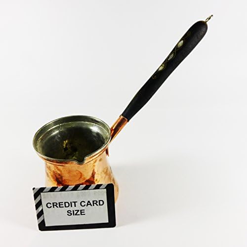 Traditional Turkish Hand Crafted Plain Design Copper Coffee Pot Size 5 (Copper Color)