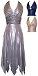 Stretch Halter Dress Fairy Hem Prom Formal Holiday Party Gown
