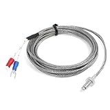 uxcell　サーモカップルプローブ　Kタイプ　温度センサー0-400C　クリアホワイト　3m長　自動温度制御