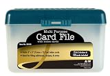 A&W Products Card File Box, A-Z Dividers with 100-Piece 3 x 5 Inch, Lined Index Cards (38100), Assorted