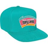 San Antonio Spurs Mitchell & Ness Vintage Basic Logo Teal Snap Back Hat