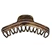 Brown Brushed Large Curved Claw Clip, 4 3/4 Inches